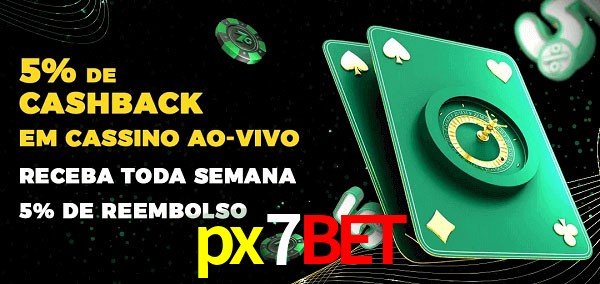 Promoções do cassino ao Vivo px7bet